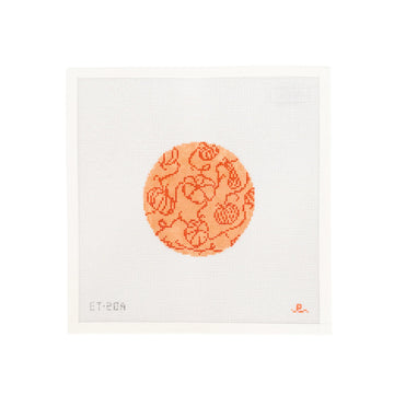 Pumpkins on Vine - Orange