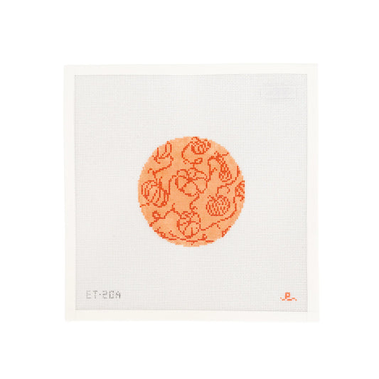Pumpkins on Vine - Orange