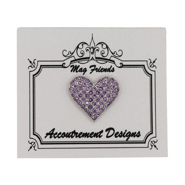 Purple Heart Rhinestone Needleminder
