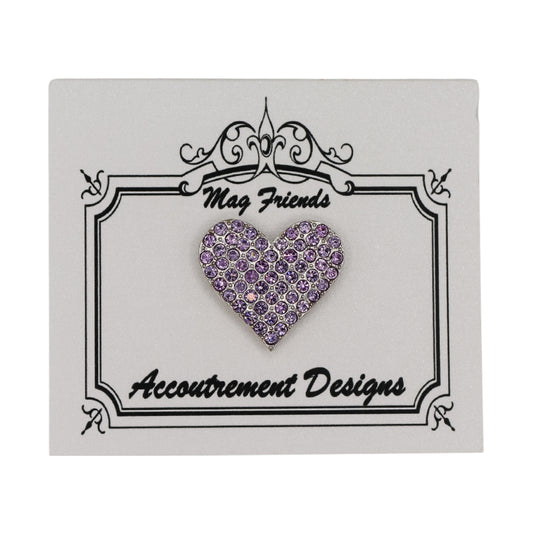 Purple Heart Rhinestone Needleminder