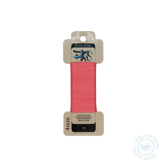 Silk Ribbon 4mm 15 Salmon Rose