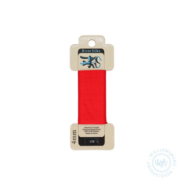 Silk Ribbon 4mm 158 Chinese Red
