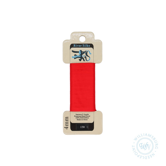 Silk Ribbon 4mm 158 Chinese Red