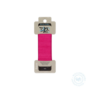 Silk Ribbon 4mm 163 Fuchsia Red