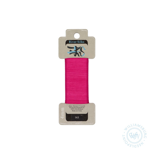 Silk Ribbon 4mm 163 Fuchsia Red
