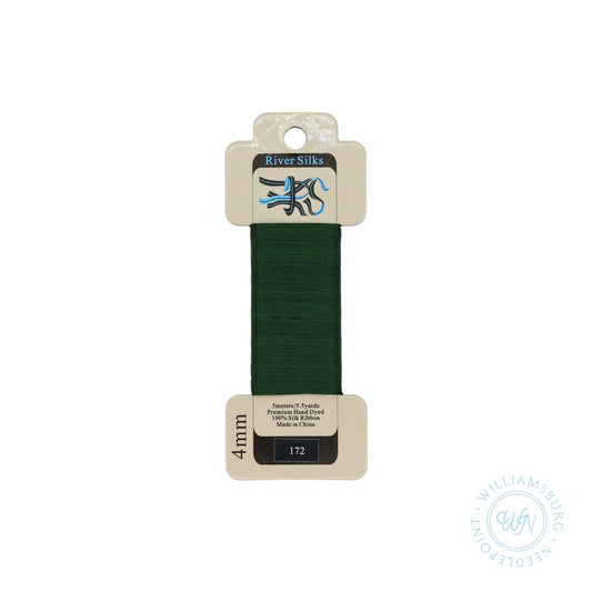 Silk Ribbon 4mm 172 Hunter Green