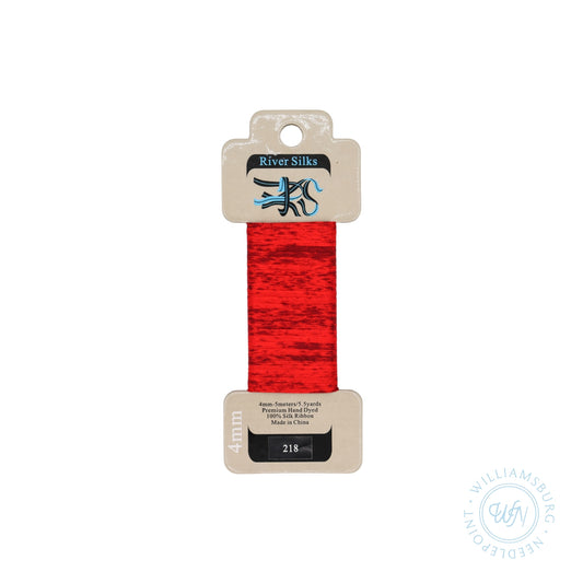 Silk Ribbon 4mm 218 Overdyed Chinese Red