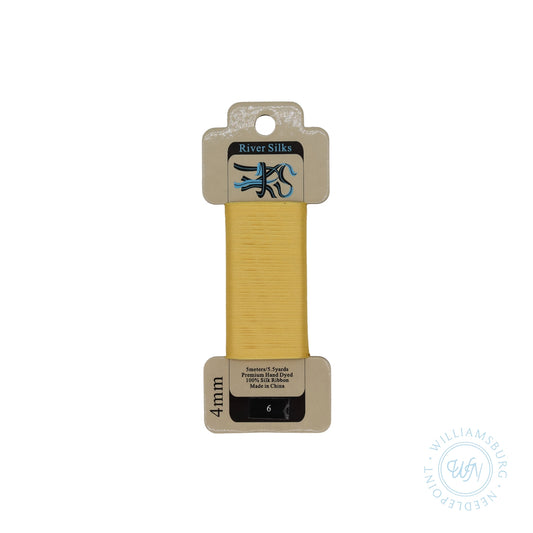 Silk Ribbon 4mm 6 Aspen Gold