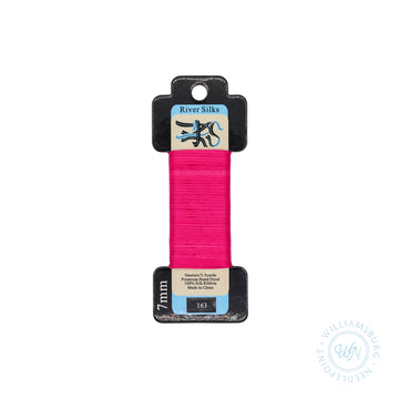 Silk Ribbon 7mm 163 Fuchsia Red