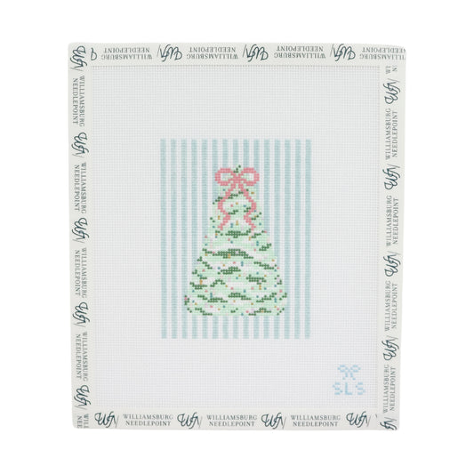 Tree with Blue Stripes