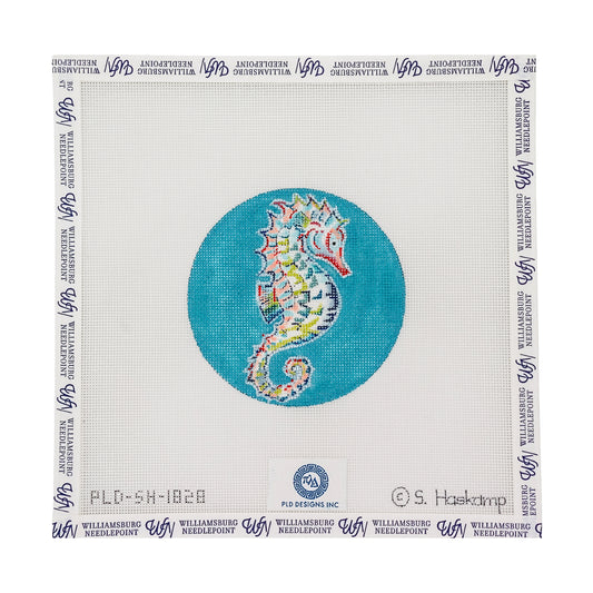 By The Sea Ornament: Seahorse on Aqua