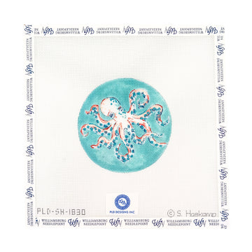 By The Sea Ornament: Octopus on Aqua