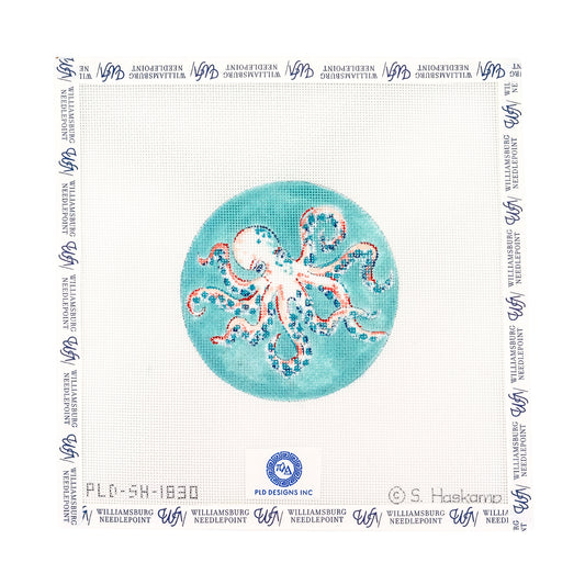 By The Sea Ornament: Octopus on Aqua