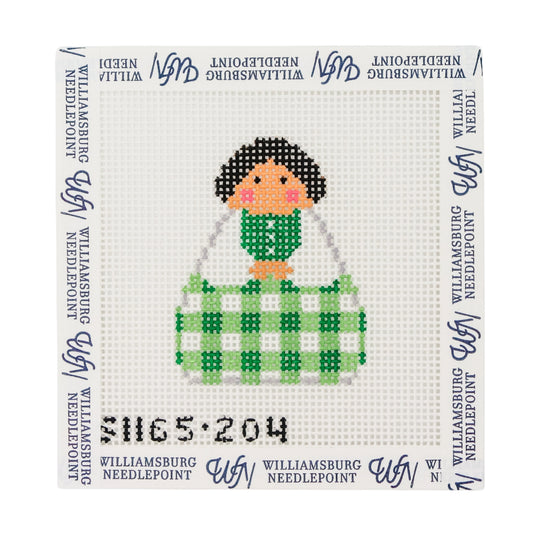 Green Gingham Angel