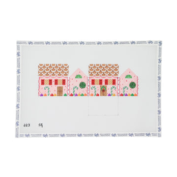 Pink Peppermint and Candy Canes 3D Gingerbread House
