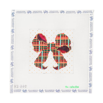 Small Plaid Bow 5 X 5 Square