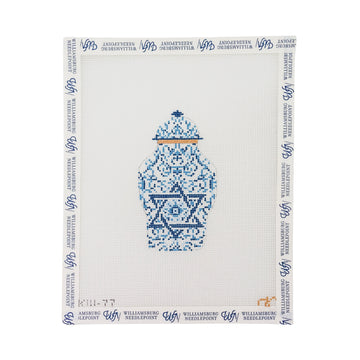 Transferware Judaica Ginger Jar