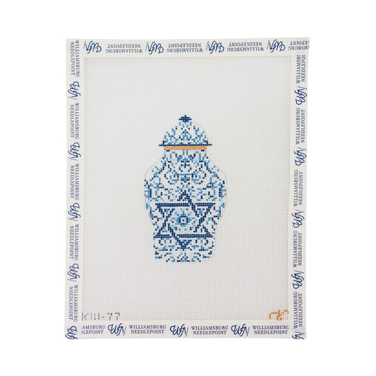 Transferware Judaica Ginger Jar