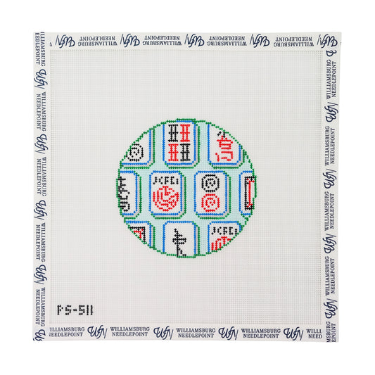Mahjong Tiles Round - Jewel