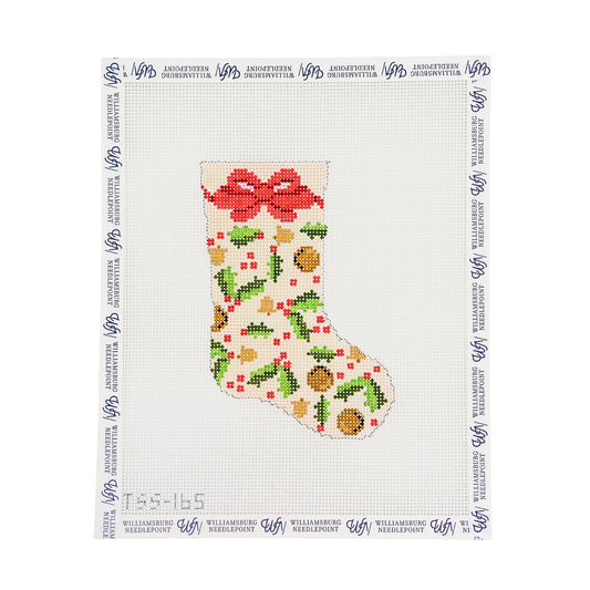Pink Holly Mini Stocking