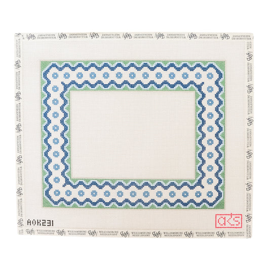Ric Rac Picture Frame - Blue and Green 5x7