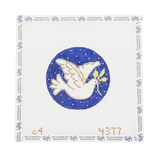 White Dove On Blue
