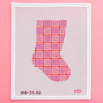 Boho mini stocking - pink/purple